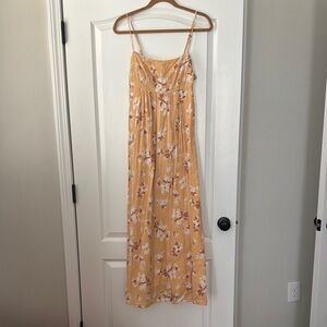Abercrombie Floral Yellow Maxi Dress